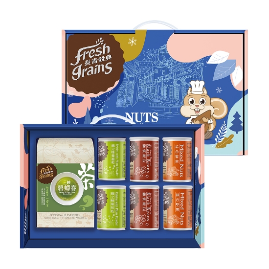 長青穀典-吉祥7入茶堅果禮盒A 圖片