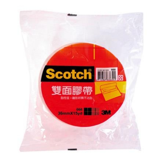 3M Scotch雙面棉紙膠帶/668/36mmx15Y 圖片