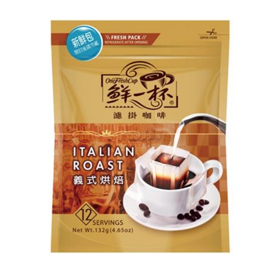 鮮一杯濾掛新鮮袋咖啡/義式烘焙11gx12入/袋 圖片