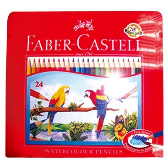 輝柏FABER-CASTELL水彩色鉛筆24色115925/24色/盒 圖片