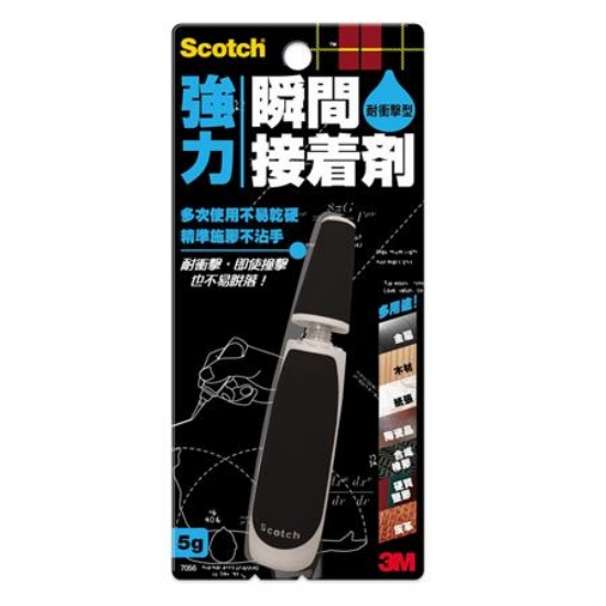 3M Scotch瞬間接著劑/7056/耐衝擊型/5g 圖片