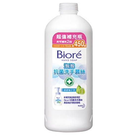 蜜妮Biore抗菌洗手慕絲/自然清香/補充瓶/450ml/瓶 圖片