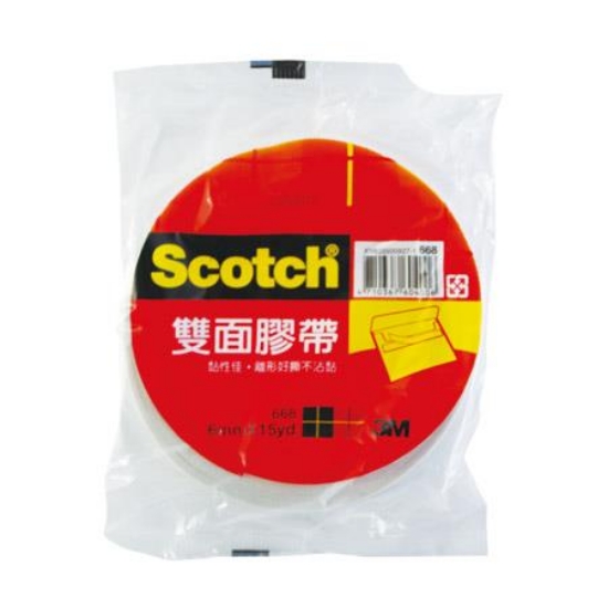 3M Scotch雙面棉紙膠帶/668/6mmx15Y 圖片