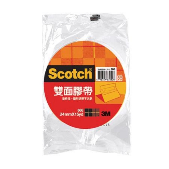 3M Scotch雙面棉紙膠帶/668/24mmx15Y 圖片