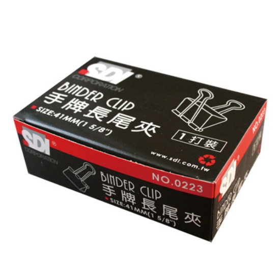 SDI長尾夾/0223B(109)/41mm/12支/盒 圖片