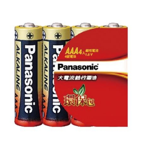 Panasonic大電流4號鹼性電池+30%電力/4顆/環保收縮膜 圖片