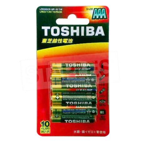 東芝TOSHIBA 4號鹼性電池/LR03GCR BP-10/10入/卡 圖片