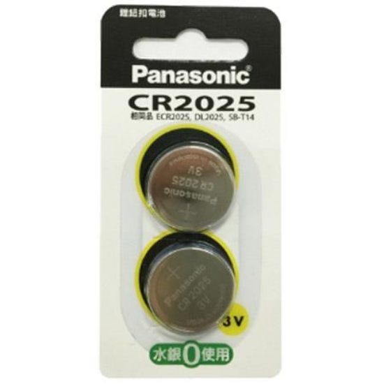 Panasonic 鋰鈕3V電池/CR-2025TW/2B/2顆/卡 圖片
