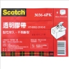 3M Scotch大管芯OPP透明封箱膠帶/3036-6PK/48mmx36M/6 圖片