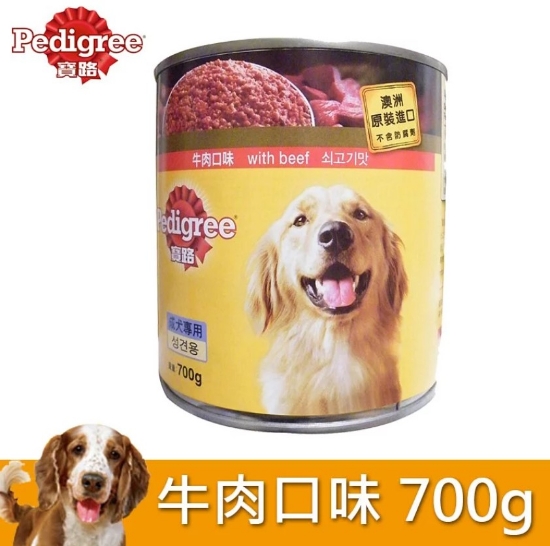 寶路狗罐頭成犬用牛肉口味 圖片
