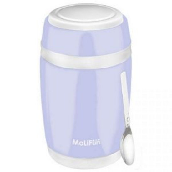 魔力坊不鏽鋼真空保鮮食物罐(550ML)淡雅紫 圖片