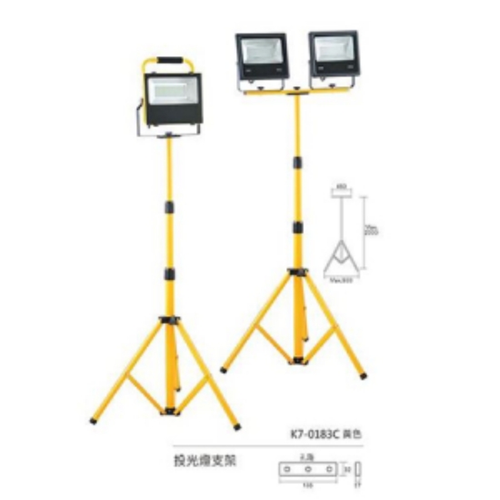 LED晶薄投光燈100W色溫6000K黑殼+三角架/燈x2+三角架/ 圖片