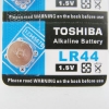 TOSHIBA鹼錳電池/LR44/5顆/卡 圖片