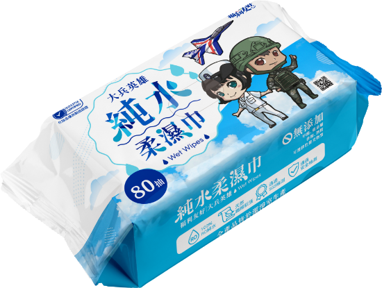 大兵英雄純水柔濕巾80抽 圖片