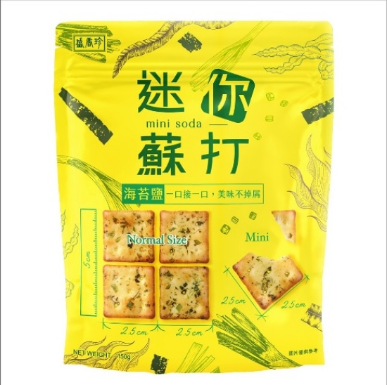 盛香珍海苔鹽迷你蘇打餅 圖片