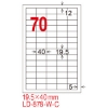 龍德三用列印電腦標籤/LD-878-W-C/白色/70格/20張/包 圖片