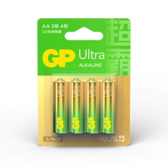 GP Ultra鹼性電池/3號/4入 圖片