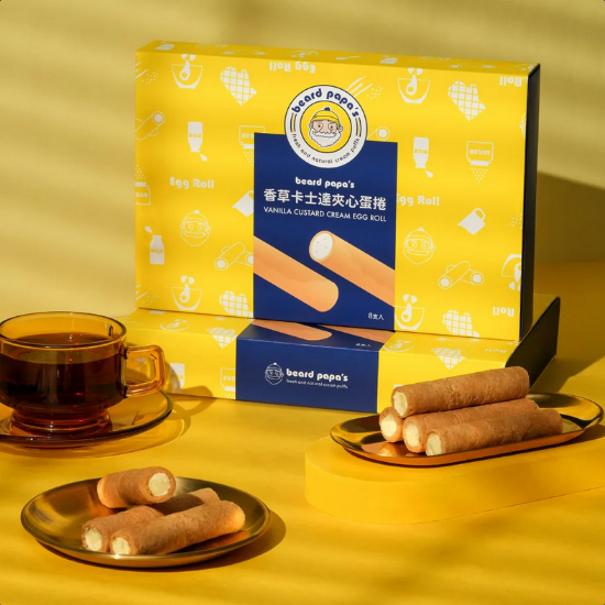 beard papa's卡士達有餡蛋捲禮盒 圖片