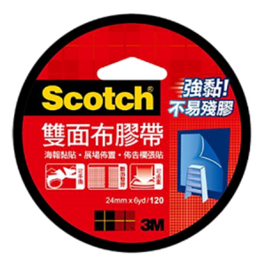 3M Scotch雙面布膠帶/120/24mmx6Y 圖片