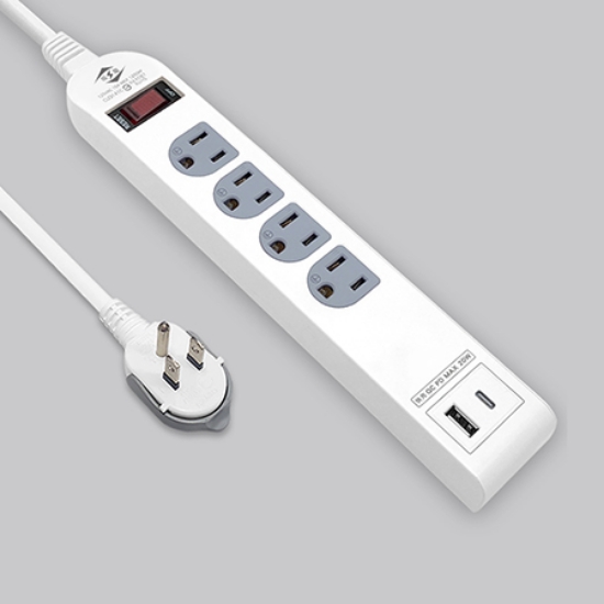 威電牌過載斷電延長線/CU3141C-06/3孔4座1切USB-C+USB-A/6尺 圖片