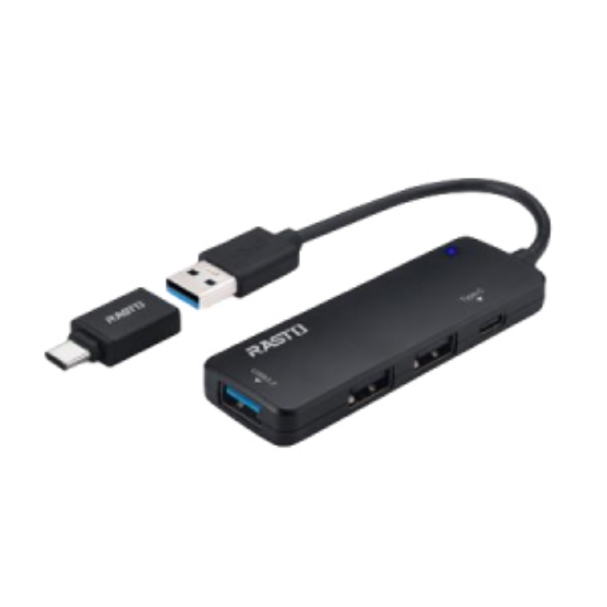 RASTO USB3.2+Type C四孔集線器/RH9/贈Type C轉接頭 圖片