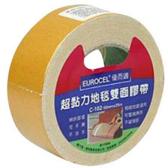 優而適地毯雙面膠帶C102A/25mmx25M 圖片