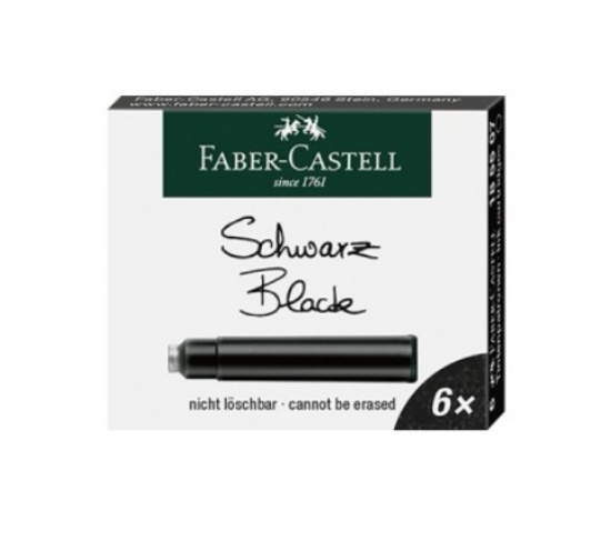 輝柏FABER-CASTELL卡式墨水/185507/黑色/6支/盒 圖片