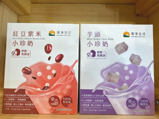清淨-紅豆紫米小珍奶&芋頭小珍奶2入禮袋 圖片