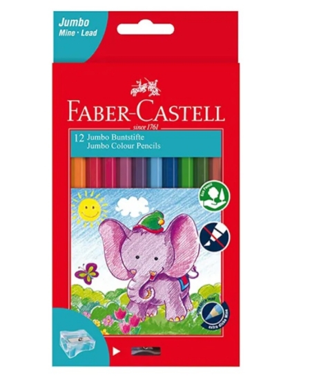 輝柏FABER-CASTELL大六角粗芯彩色鉛筆/111622/12色 圖片