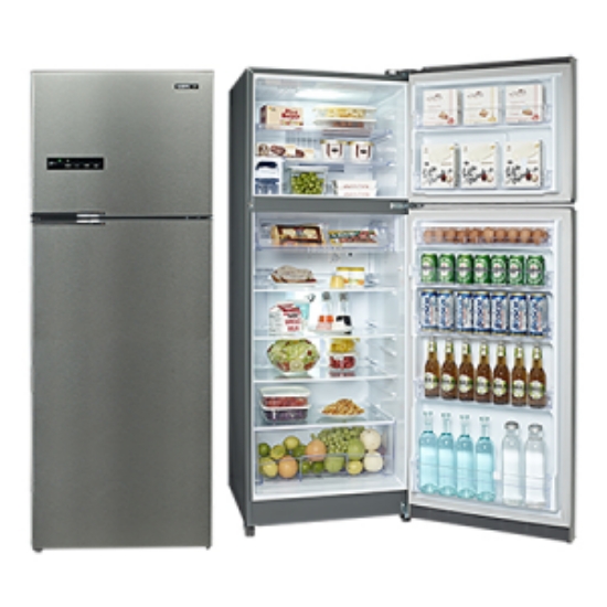 聲寶SAMPO星美滿極光鈦旗艦系列480L變頻雙門冰箱/SR-C48D(S1)/銀色/台 圖片