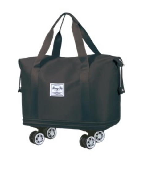 拖輪三層折疊手提袋 (黑) 圖片