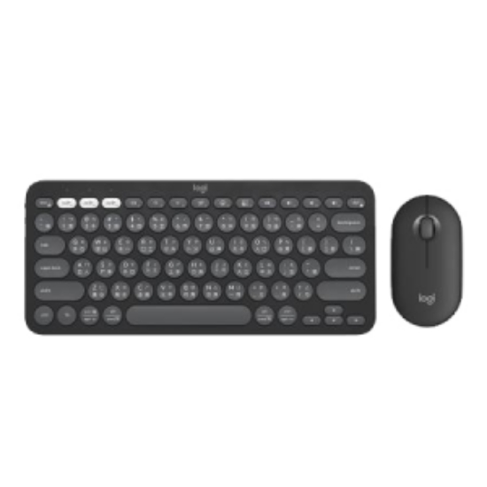羅技Logitech無線藍牙鍵盤滑鼠組/Pebble2 Combo/石墨 圖片