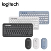 羅技Logitech無線藍牙鍵盤滑鼠組/Pebble2 Combo/石墨 圖片