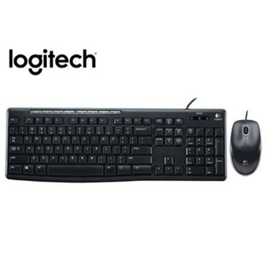 羅技Logitech有線鍵鼠組/USB/MK200 圖片