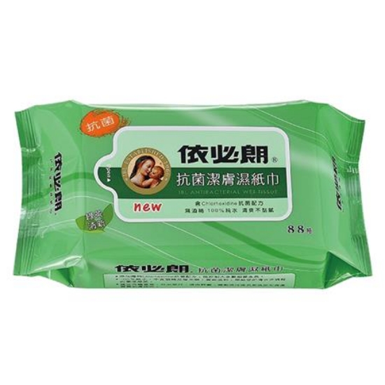 依必朗抗菌超柔潔膚濕紙巾/綠茶/88抽/包 圖片