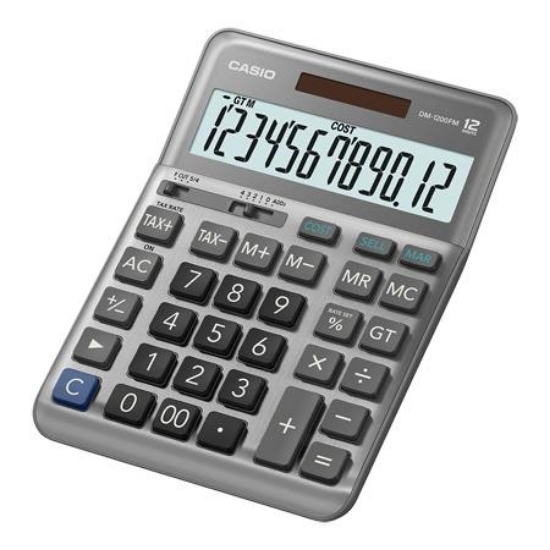卡西歐CASIO雙電源稅率商用計算機/12位元/DM-1200FM 圖片