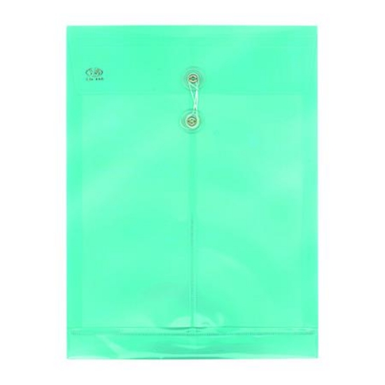 全勝CHUNG SENG PP附繩立體文件袋/118/直式/A4/粉綠 圖片