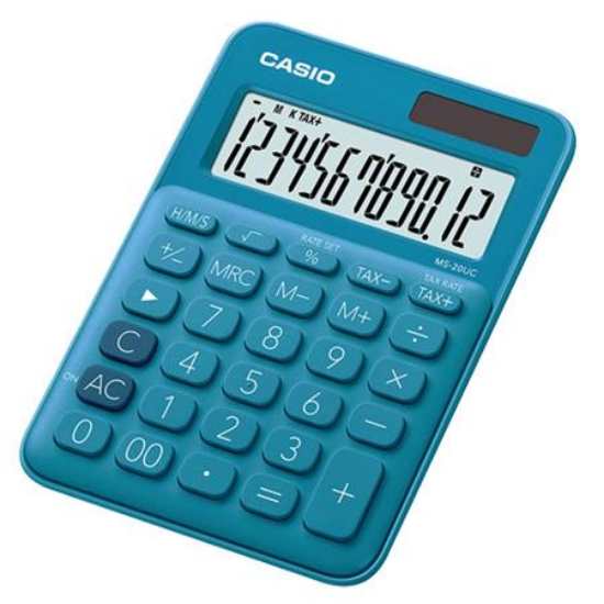 卡西歐CASIO馬卡龍計算機/12位元/MS-20UC-BU/俏藍莓 圖片