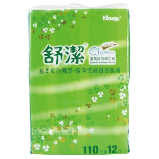 舒潔 優質抽取式衛生紙/22008/110抽/12包/6串/箱 圖片