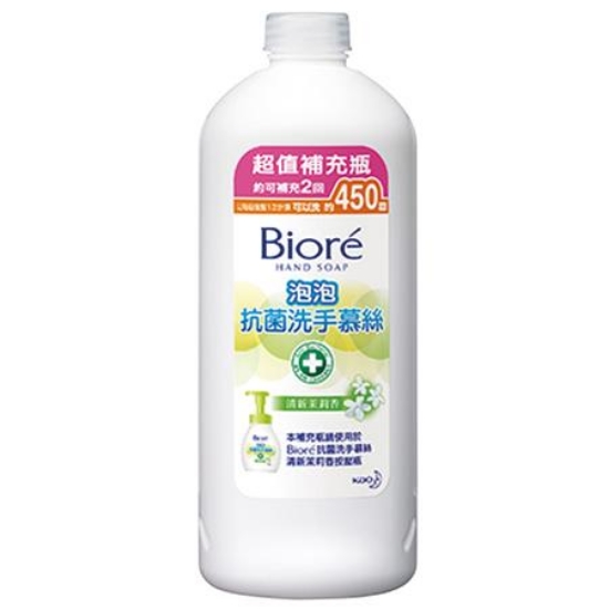 蜜妮Biore抗菌洗手慕絲/沁檸橙香/補充瓶/450ml/瓶 圖片