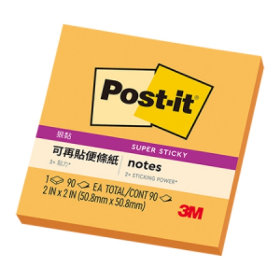 3M Post-it利貼狠黏便條紙/255S-4/2x2"/50.8x50.8mm/ 圖片