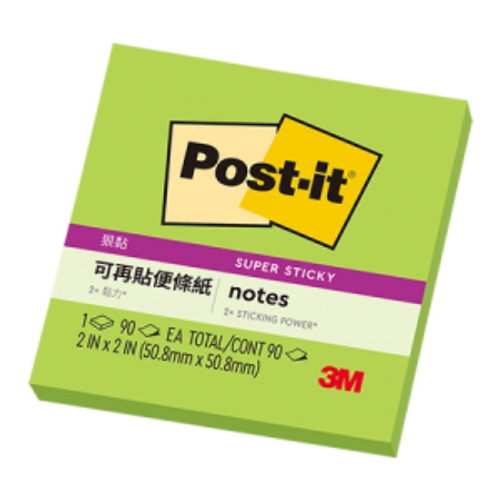 3M Post-it利貼狠黏便條紙/255S-6/2x2"/50.8x50.8mm/ 圖片