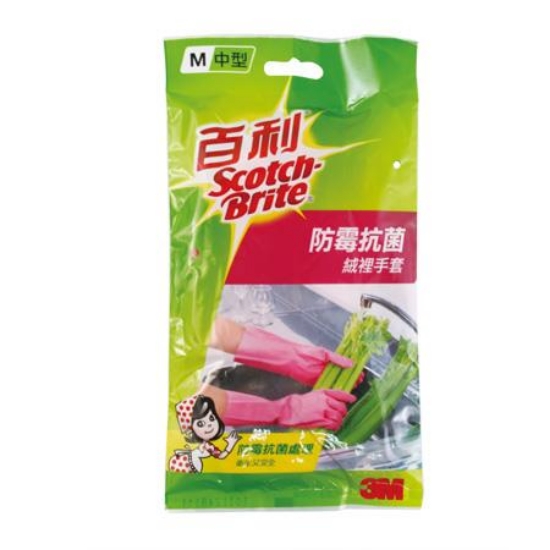 3M百利防霉抗菌絨裡手套/中型M 圖片