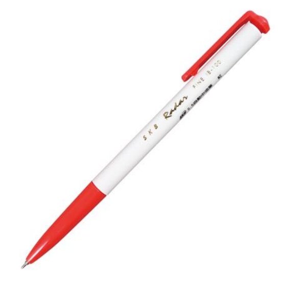SKB自動中油性原子筆IB-100/紅/0.5mm 圖片