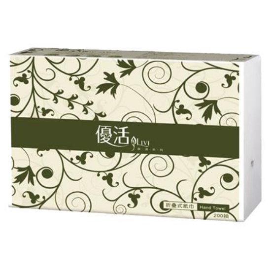 優活Livi 超吸力擦手紙/T913L-A2/200張/20包/箱 圖片
