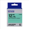 愛普生EPSON標籤帶/LK-4GBL/綠底黑字/12mmx9M 圖片