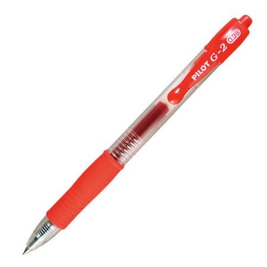 百樂PILOT超細自動中性筆BL-G2-38/紅/0.38mm 圖片