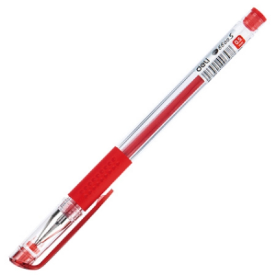 得力Deli中性筆/E6600S/紅色/0.5mm 圖片