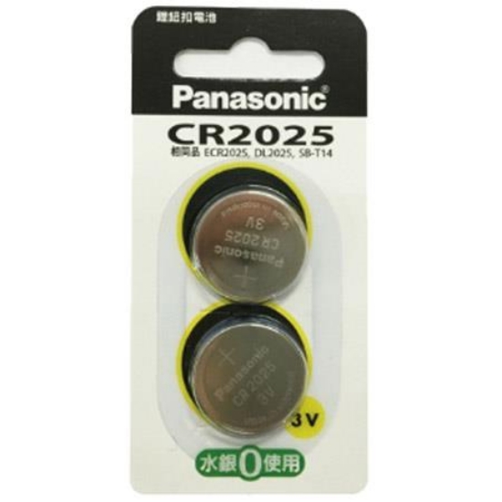 國際牌Panasonic鋰鈕3V電池/CR-2025TW/2B/2顆/卡 圖片