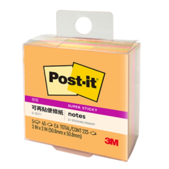 3M Post-it利貼狠黏可再貼便條紙磚/2055S/50.8x50.8mm 圖片
